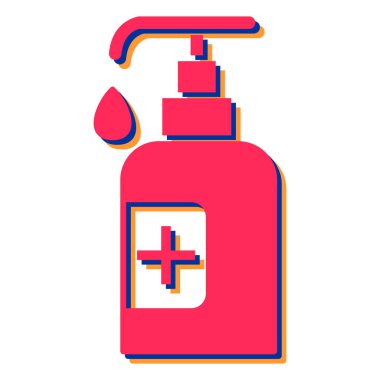 Sprey şişe ikonu. Web için sıvı vektör simgelerinin düz çizimi