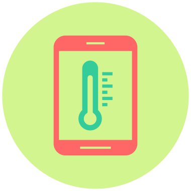 Termometre uygulaması. Web simgesi basit tasarım