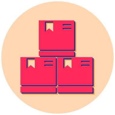 dağıtım vektörü düz renk simgesi