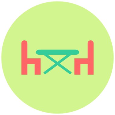 Masa. Web simgesi basit illüstrasyon