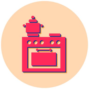 Fırın. Web simgesi basit tasarım