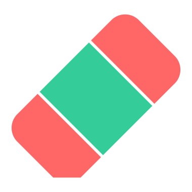 Silgi. Web simgesi basit illüstrasyon