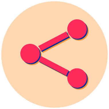 Paylaş. Web simgesi basit illüstrasyon