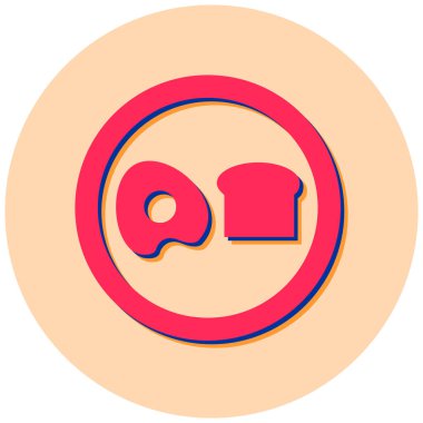 Ekmek. Web simgesi basit illüstrasyon