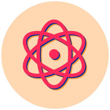 atom. Web simgesi basit illüstrasyon