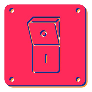 Modern b 'nin vektör illüstrasyonu çekmece simgesinden yoksun