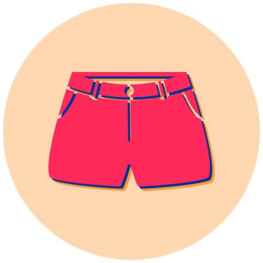 Şort. Web simgesi basit illüstrasyon