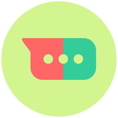 İleti düz vektör simgesi.