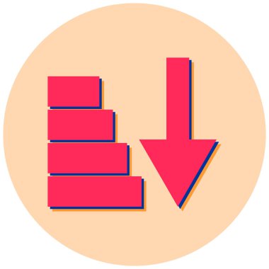 Düz tasarım simgesinin vektör illüstrasyonu