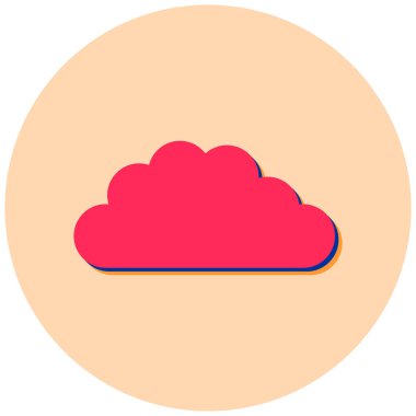 Bulut. Web simgesi basit illüstrasyon