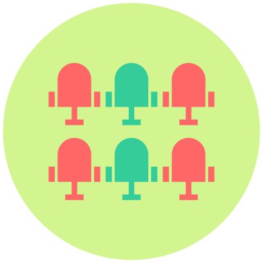 Oturuyorum. Web simgesi basit illüstrasyon