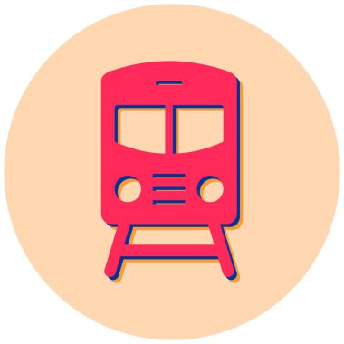 tren. Web simgesi basit illüstrasyon