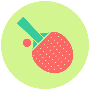 Masa tenisi. Web simgesi basit illüstrasyon