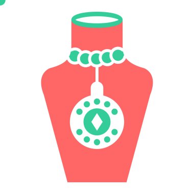 kolye simgesi vektör illüstrasyonu