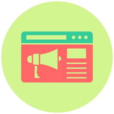 Haberler. Web simgesi basit illüstrasyon