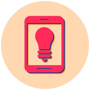 Cep telefonu. Web simgesi basit illüstrasyon