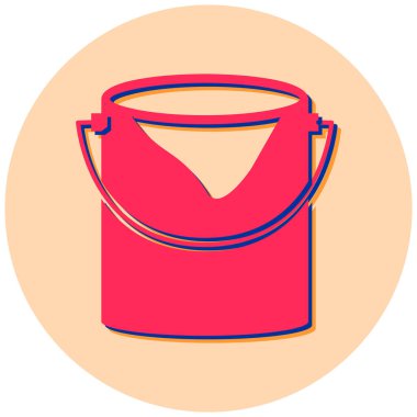 Kova. Web simgesi basit illüstrasyon