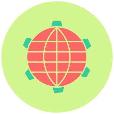 Siber uzay. Web simgesi basit tasarım