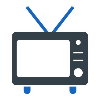Televizyon. Web simgesi basit illüstrasyon