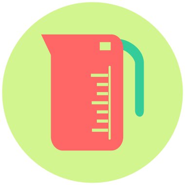 Sürahi ölçüyorum. Web simgesi basit tasarım