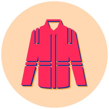 Ceket. Web simgesi basit illüstrasyon