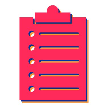 Kontrol listesi simgesi vektör illüstrasyonu