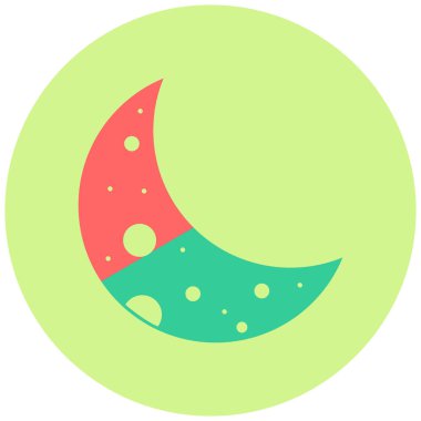 Ay. Web simgesi basit illüstrasyon