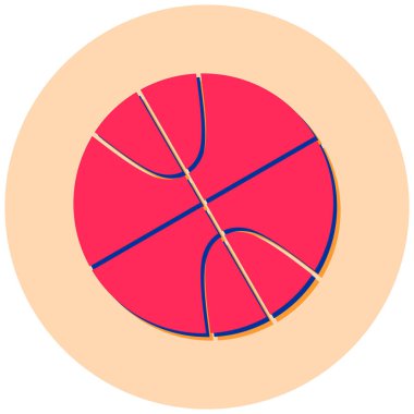 Basketbol. Web simgesi basit illüstrasyon