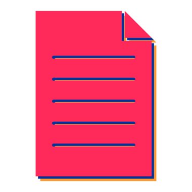 belge simgesi vektör illüstrasyonu