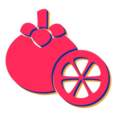 Taze meyve ikonu. vektör illüstrasyonu