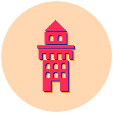 Şato. Web simgesi basit illüstrasyon