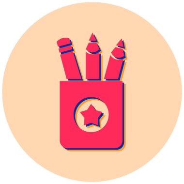 Kalem. Web simgesi basit illüstrasyon