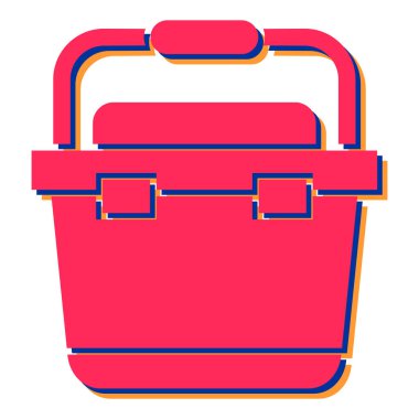 Saplı çanta, vektör illüstrasyonu