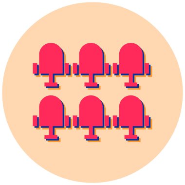 Masa. Web simgesi basit illüstrasyon