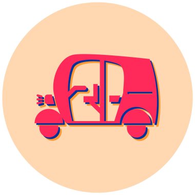 - Araba. Web simgesi basit tasarım