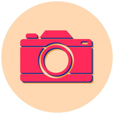 Kamera. Web simgesi basit illüstrasyon