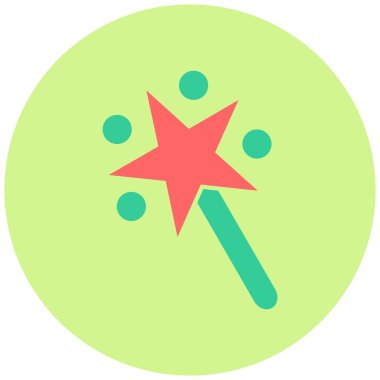 Sihirli değnek. Web simgesi basit illüstrasyon