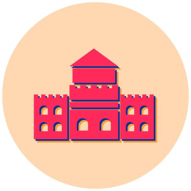 Şato. Web simgesi basit illüstrasyon