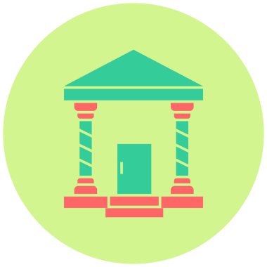 Banka binası. Basit resimleme