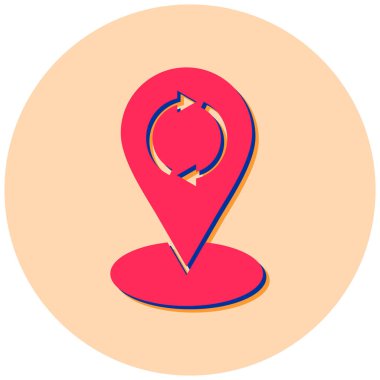 harita pin imleci simgesi, vektör illüstrasyonu