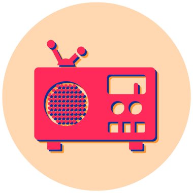 radyo düz vektör simgesi