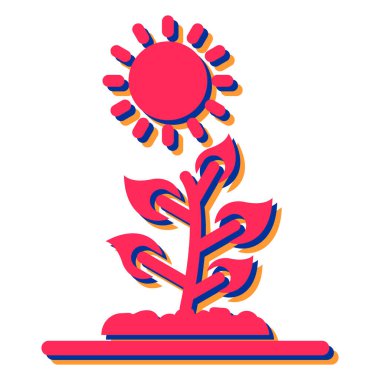 Bir kaktüs simgesinin vektör çizimi