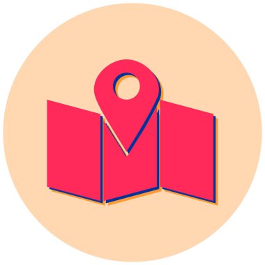 Harita iğnesi. Basit tasarım