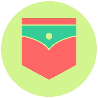 Cebinde. Web simgesi basit illüstrasyon