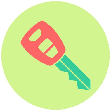 Araba anahtarı. Web simgesi basit illüstrasyon