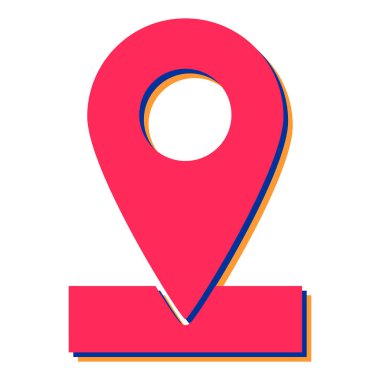 Harita iğne simgesi. vektör illüstrasyonu