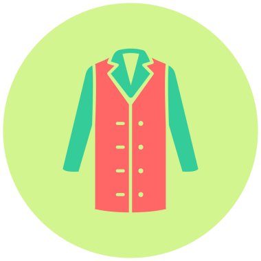 Laboratuvar önlüğü. Web simgesi basit illüstrasyon