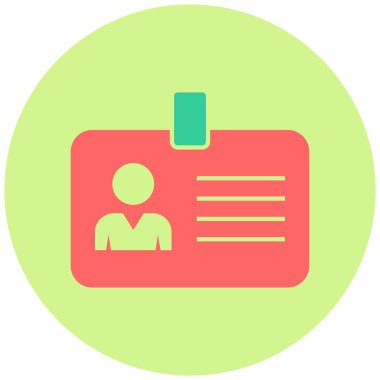 Kimlik kartı. Basit resimleme