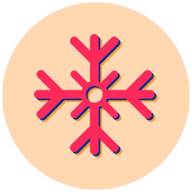 Kar tanesi. Web simgesi basit illüstrasyon