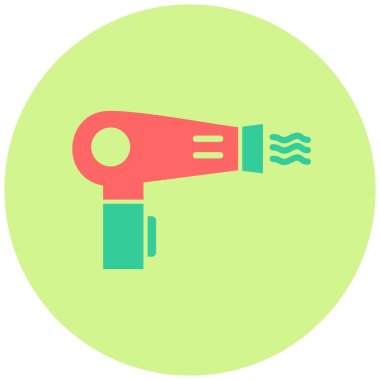 Saç kurutma makinesi. Basit resimleme